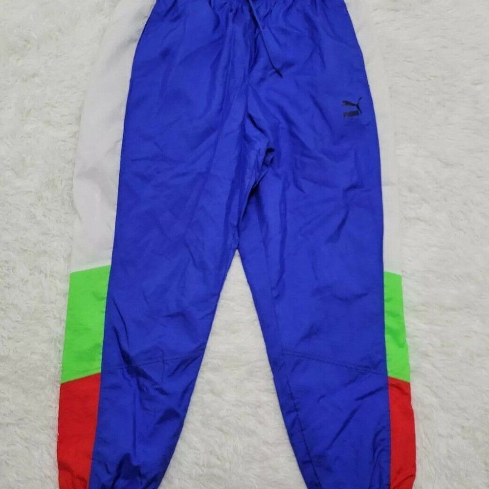 PUMA Track Pants Sports Athletic Running Activewear Tailored Mesh Lined Large